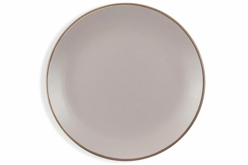 Set 6 Piatti Frutta in Gres Ø20 cm Villa d'Este Home Tivoli Tortora Kora Light