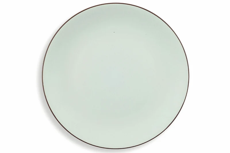 Set 6 Piatti Frutta in Gres Ø20 cm Villa d'Este Home Tivoli Grigio Chiaro Kora Light
