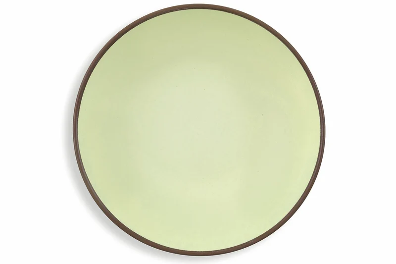 Set 6 Piatti Fondi in Gres Ø20 cm Villa d'Este Home Tivoli Verde Acido Kora Light
