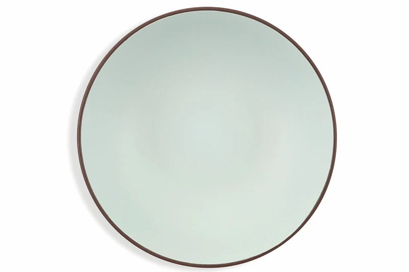 Set 6 Piatti Fondi in Gres Ø20 cm Villa d'Este Home Tivoli Grigio Chiaro Kora Light