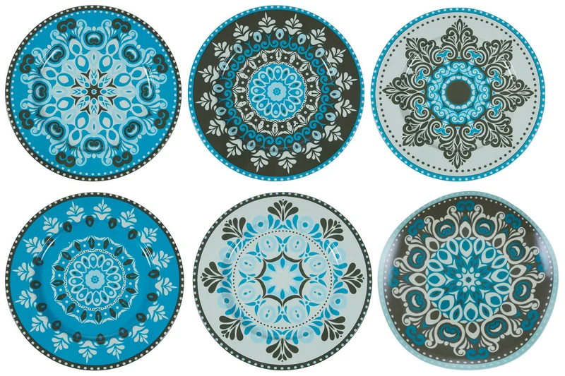 Set 6 Sottopiatti Tondi in Metallo Ø33 cm Villa d'Este Home Tivoli Cala Jondal