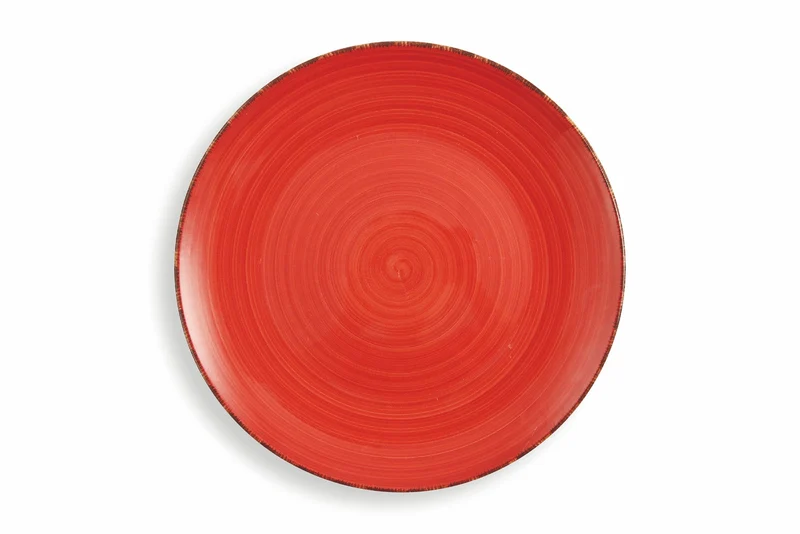 Set 6 Piatti Piani Ø44 cm in Gres Villa d'Este Home Tivoli Rosso Baita