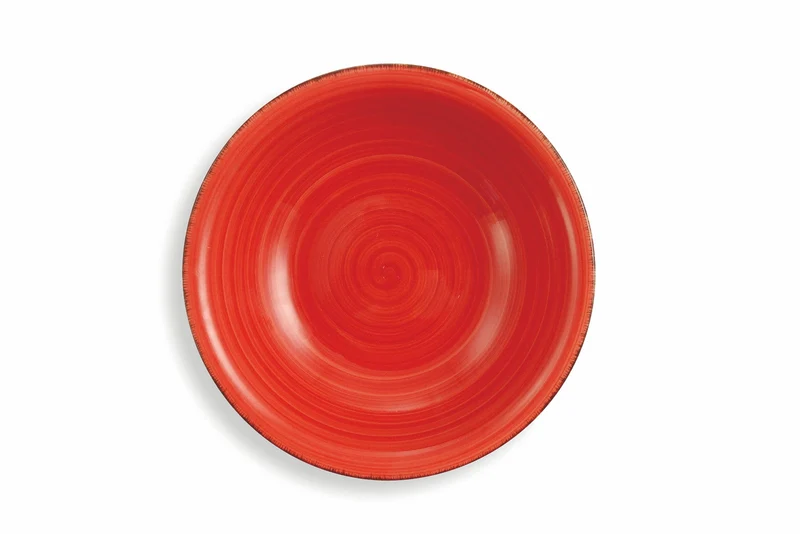 Set 6 Piatti Fondi Ø21,5 cm in Gres Villa d'Este Home Tivoli Rosso Baita
