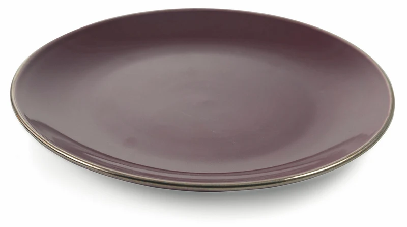 Set 6 Piatti Piani Ø26,5x2,5 cm in Gres Villa d'Este Home Tivoli Royal Passion Viola
