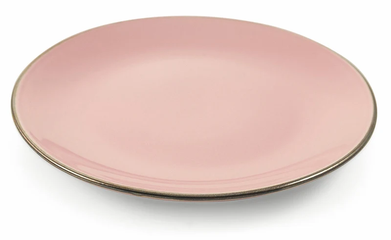 Set 6 Piatti Piani Ø26,5x2,5 cm in Gres Villa d'Este Home Tivoli Royal Passion Rosa