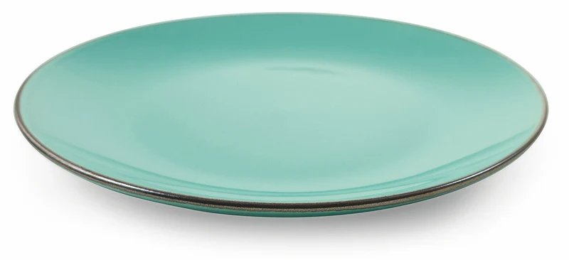 Set 6 Piatti Piani Ø27,5x3 cm in Gres Villa d'Este Home Tivoli Royal Light Verde Acqua