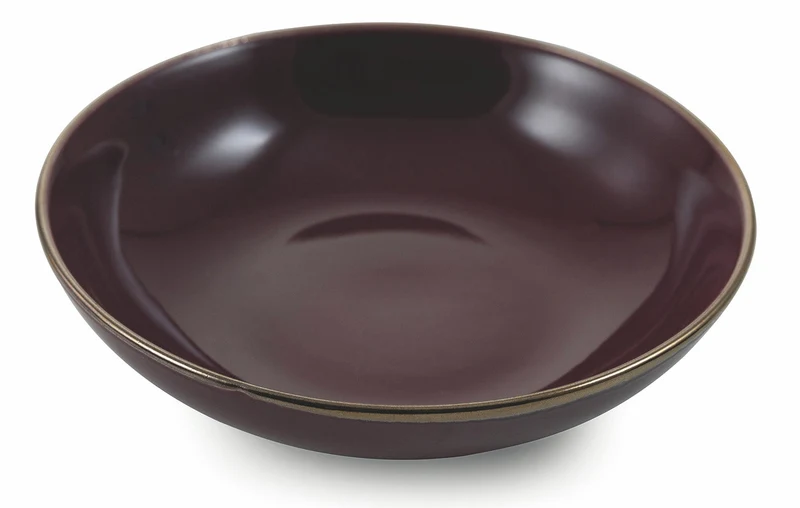 Set 6 Piatti Fondi Ø20x5 cm in Gres Villa d'Este Home Tivoli Royal Passion Viola