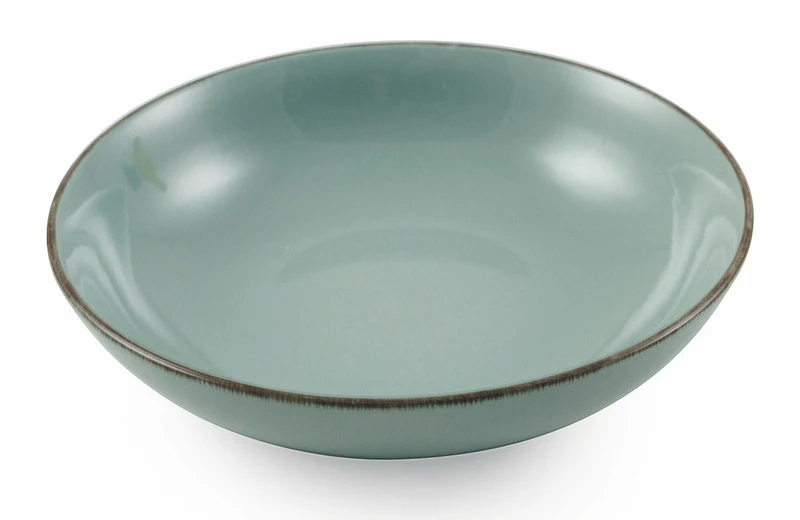 Set 6 Piatti Fondi Ø20,5x5 cm in Gres Villa d'Este Home Tivoli Baita Glazed Grigio