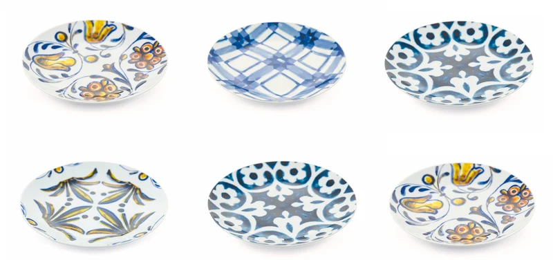 Set 6 Piatti Frutta Ø19x2 cm in Porcellana Villa d'Este Home Tivoli Portogallo