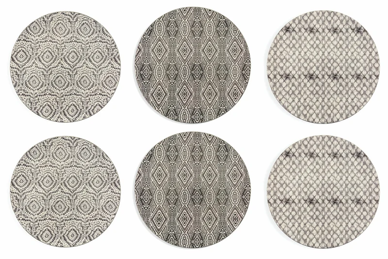 Set 6 Sottopiatti Ø33 cm in Plastica Villa d'Este Home Tivoli Etnico