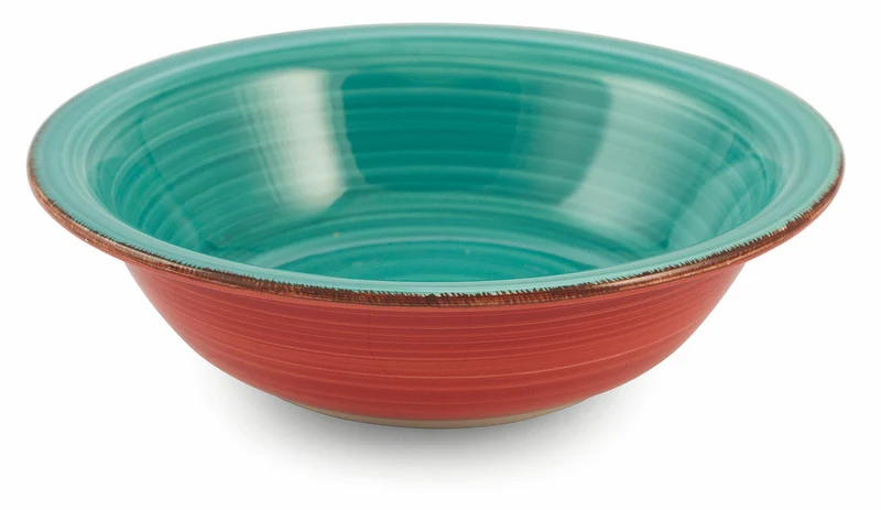 Set 6 Piatti Fondi Ø21,5x5,5 cm in Gres Villa d'Este Home Tivoli Baita Turchesi