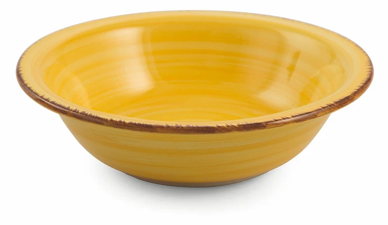 Set 6 Piatti Fondi Ø21x5 cm in Gres Villa d'Este Home Tivoli Baita Gialli