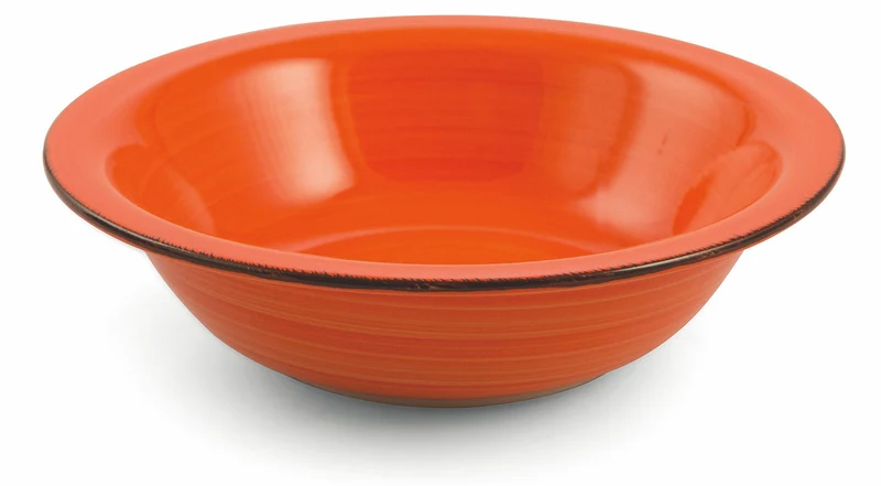 Set 6 Piatti Fondi Ø21,5x5,5 cm in Gres Villa d'Este Home Tivoli New Baita Arancioni