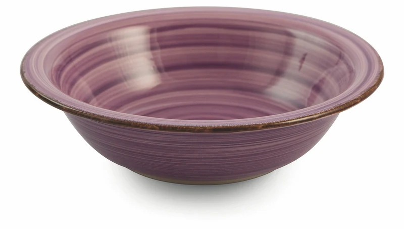 Set 6 Piatti Fondi Ø21,5x5,5 cm in Gres Villa d'Este Home Tivoli New Baita Viola