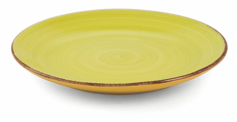 Set 6 Piatti Frutta Ø19x2,5 cm in Gres Villa d'Este Home Tivoli Baita Verde e Giallo