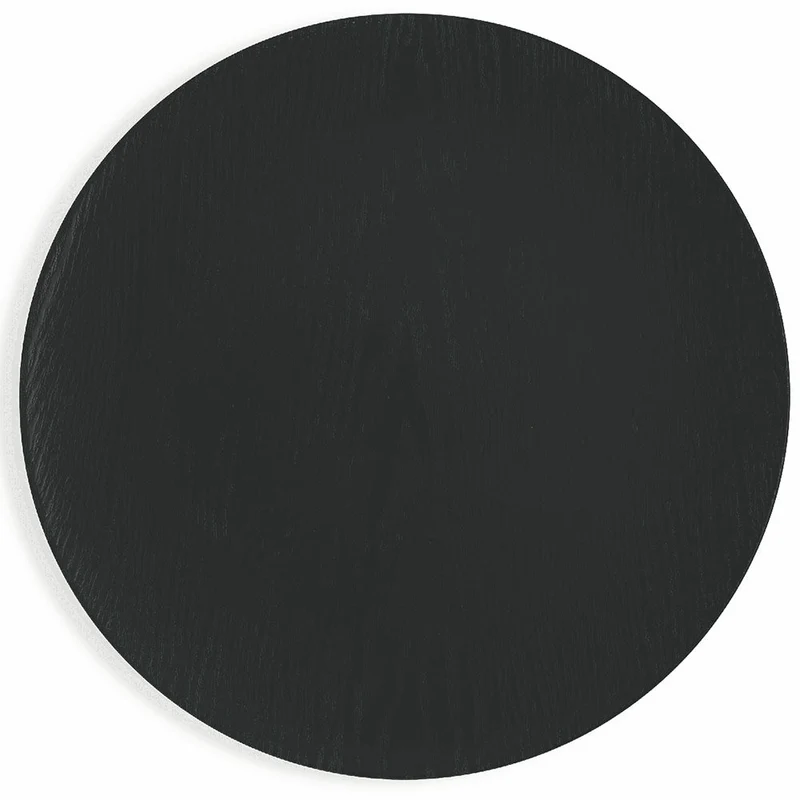 Set 6 Sottopiatti in Plastica Ø 33cm Villa d'Este Wood Nero Matto