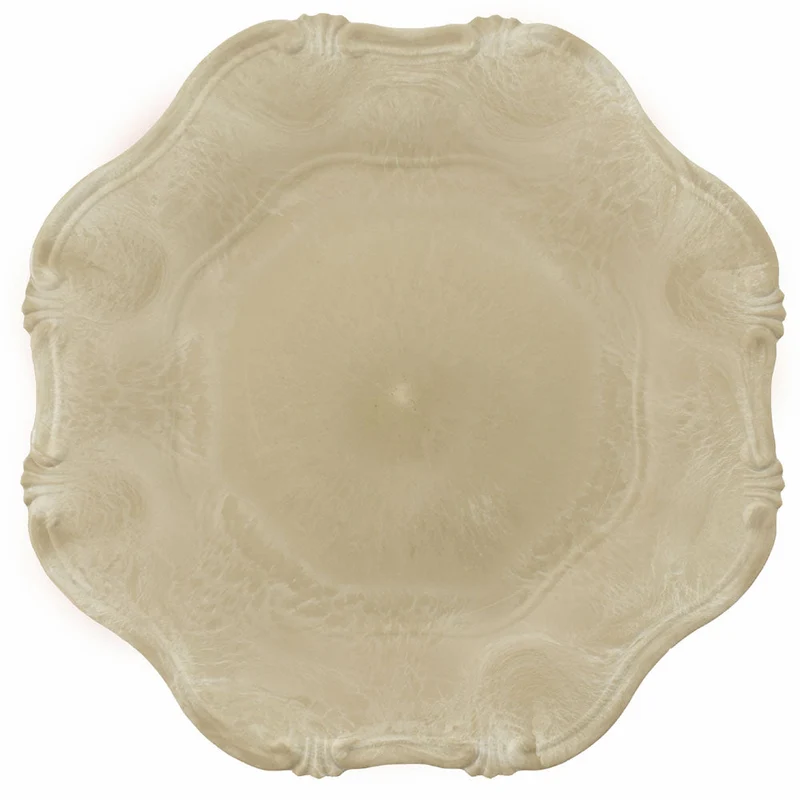 Set 6 Sottopiatti in Plastica Ø 33cm Villa d'Este Hippy Avorio