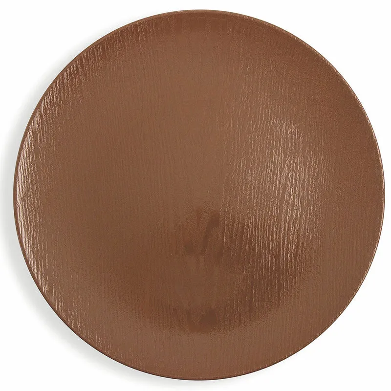 Set 6 Sottopiatti in Plastica Ø 33cm Villa d'Este Wood Marrone