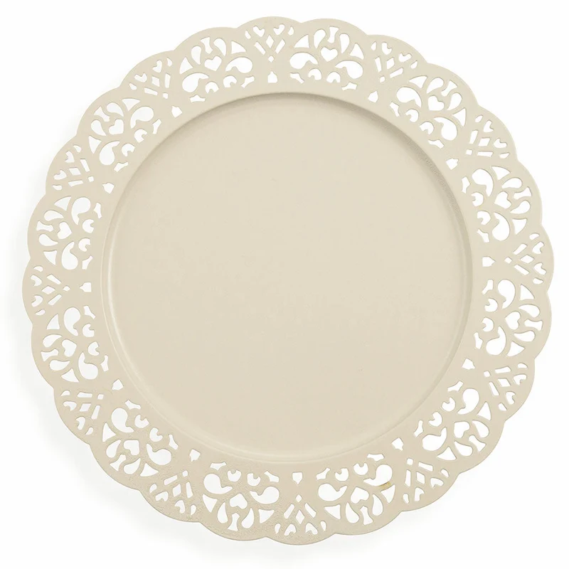 Set 6 Sottopiatti in Metallo Traforato Ø 32cm Villa d'Este Colors Crema