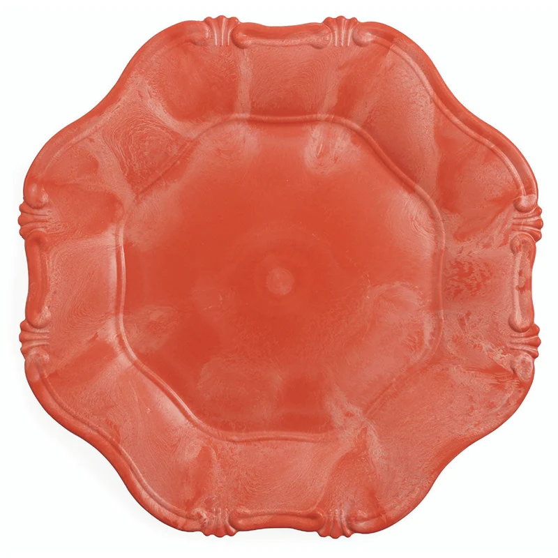 Set 6 Sottopiatti in Plastica Ø 34,5cm Villa d'Este Hippy Smerlato Arancio