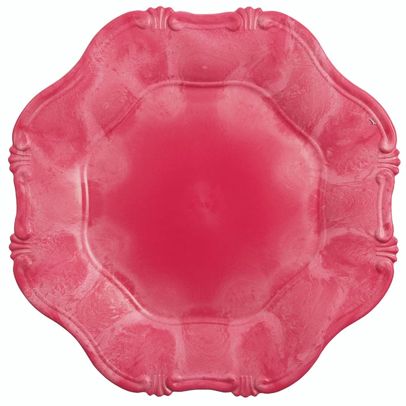 Set 6 Sottopiatti in Plastica Ø 34,5cm Villa d'Este Hippy Smerlato Amarena