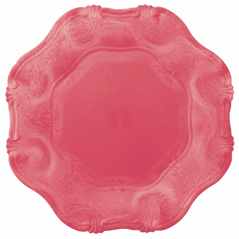 Set 6 Sottopiatti in Plastica Ø 34cm Villa d'Este Hippy Smerlato Amarena