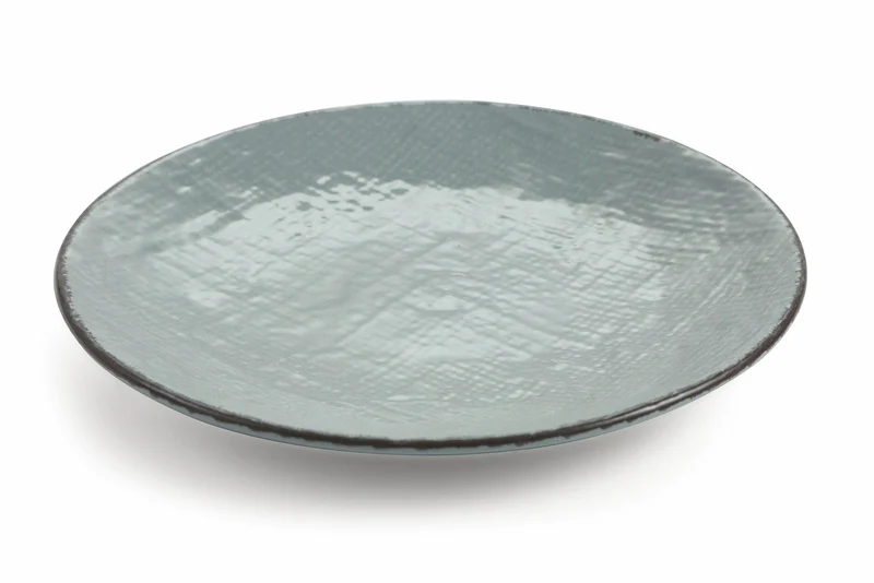Set 6 Piatti Piani Ø26x3 cm in Gres Villa d'Este Home Tivoli Canapa Grigio Scuro