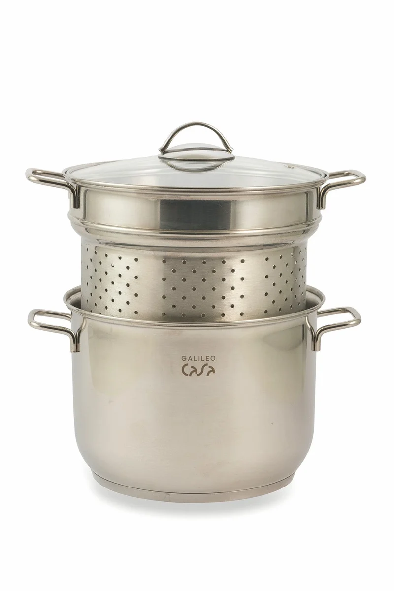 Pentola in Acciaio con Scolapasta Ø24cm Soriani Pastaiola