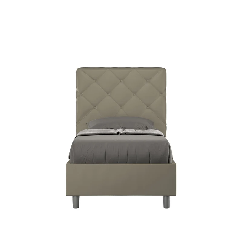 Itamoby Letto singolo contenitore imbottito similpelle Priya 90x190
