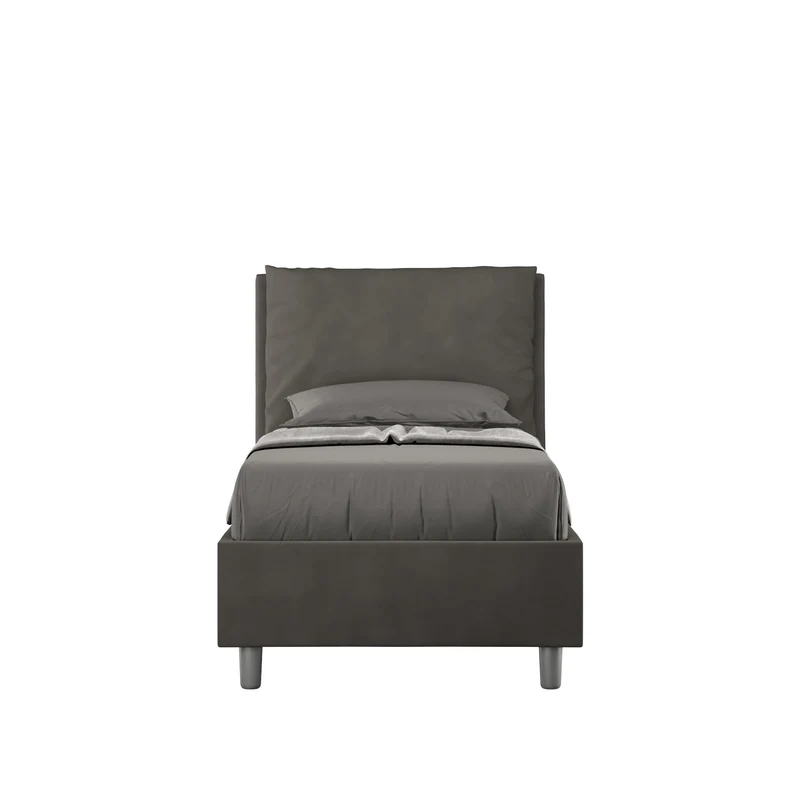 Itamoby Letto singolo contenitore imbottito 90x210 microfibra Antea