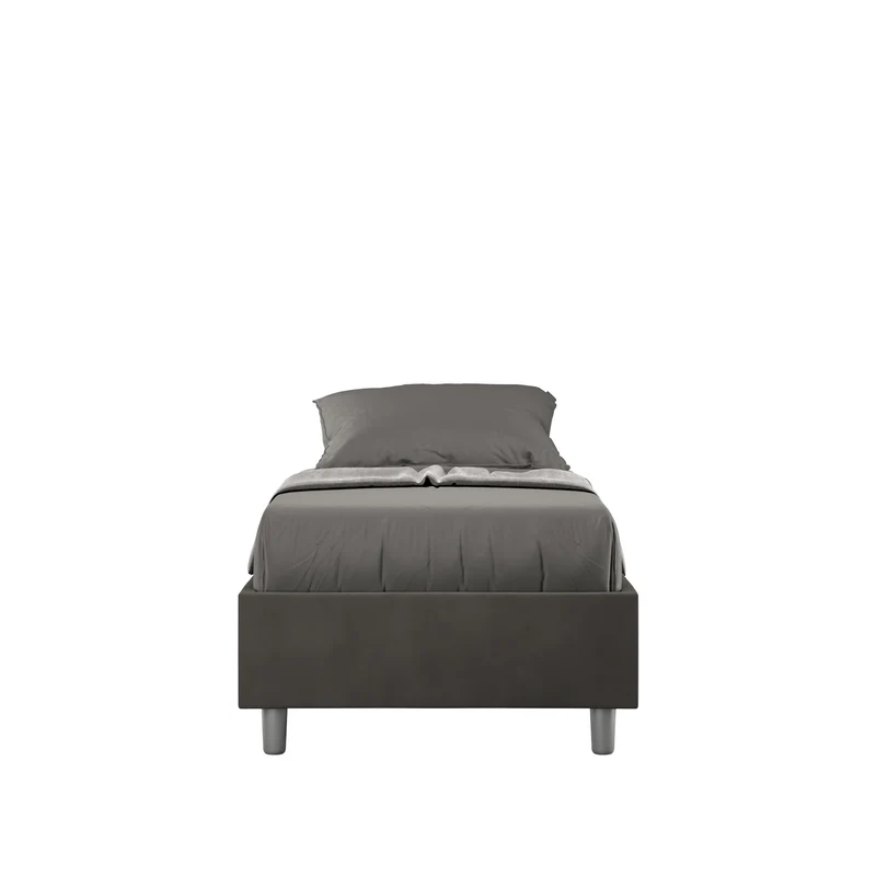 Itamoby Letto singolo contenitore imbottito 90x200 microfibra Azelia