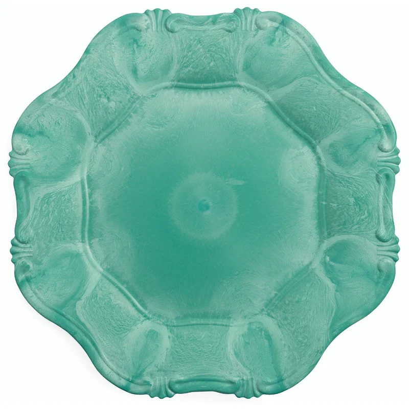 Set 6 Sottopiatti in Plastica Ø 34,5cm Villa d'Este Hippy Smerlato Azzurro Tiffany