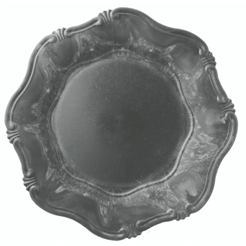 Set 6 Sottopiatti in Plastica Ø 34cm Villa d'Este Hippy Smerlato Grigio
