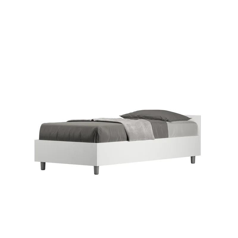 Itamoby Letto singolo senza rete, con rete e contenitore 80x200 Nuamo