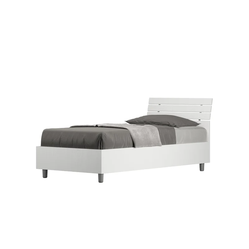 Itamoby Letto Singolo 80x200 Ankel con Testata Inclinata e Contenitore