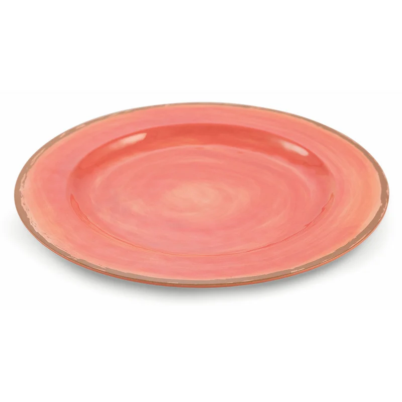 Servizio Piatti Piano 6 Pezzi in Melammina Ø 28cm Villa d'Este Baita Arancio