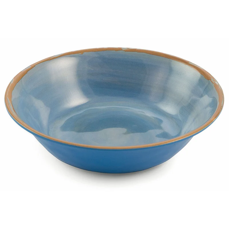 Servizio Piatti Fondi 6 Pezzi in Melammina Ø 19cm Villa d'Este Baita Blu