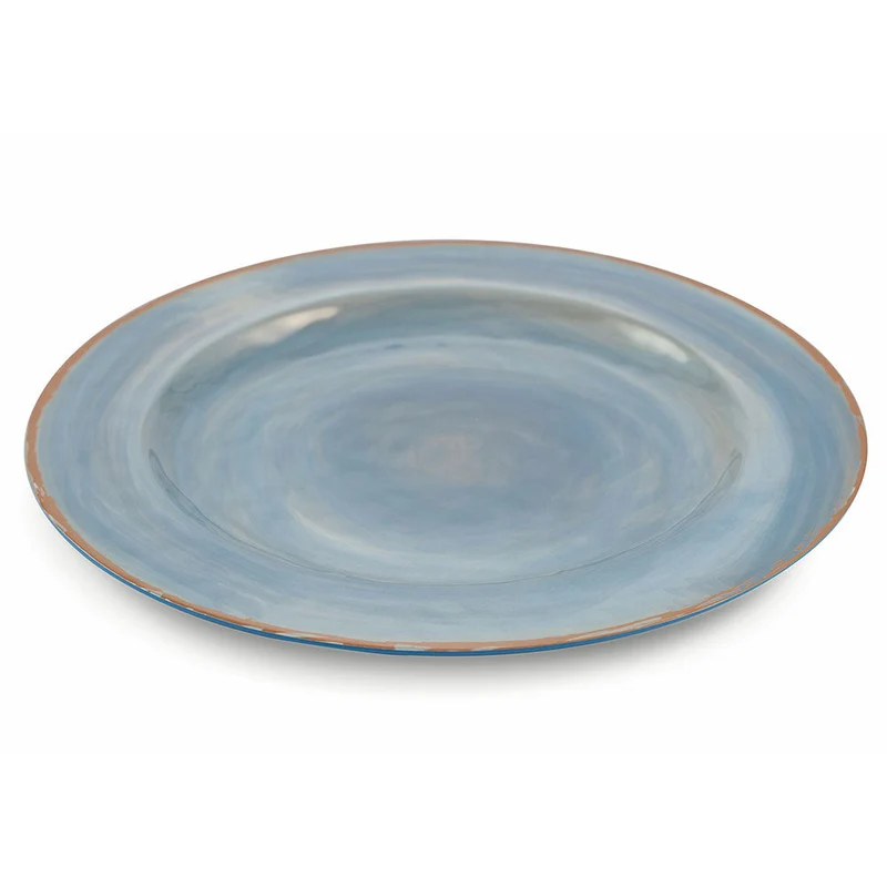Servizio Piatti Piano 6 Pezzi in Melammina Ø 28cm Villa d'Este Baita Blu