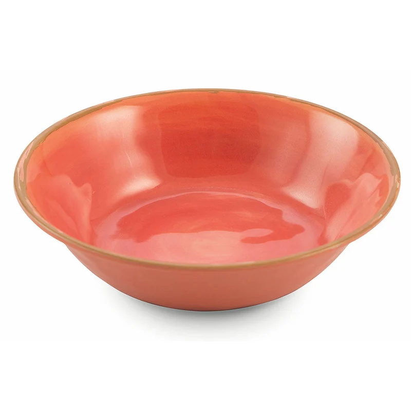 Servizio Piatti Fondi 6 Pezzi in Melammina Ø 19cm Villa d'Este Baita Arancio