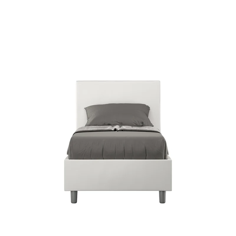 Itamoby Letto singolo imbottito 80x210 similpelle Adele senza rete e contenitore