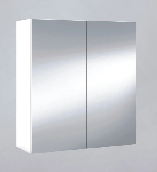 Armadietto con specchio 2ante cm.60x21x65h finitura bianca