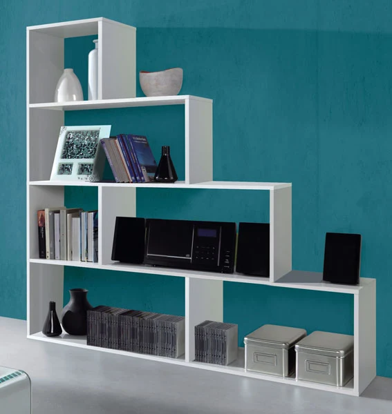 Libreria klum 145x29x145h bianco lucido