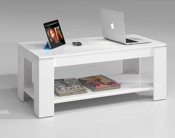 Tavolinettto cm.102x50x43h bianco artik apribile