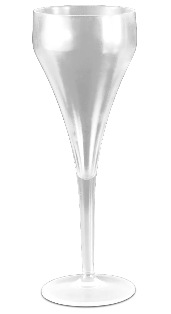 Flûte à champagne en polycarbonate transparent