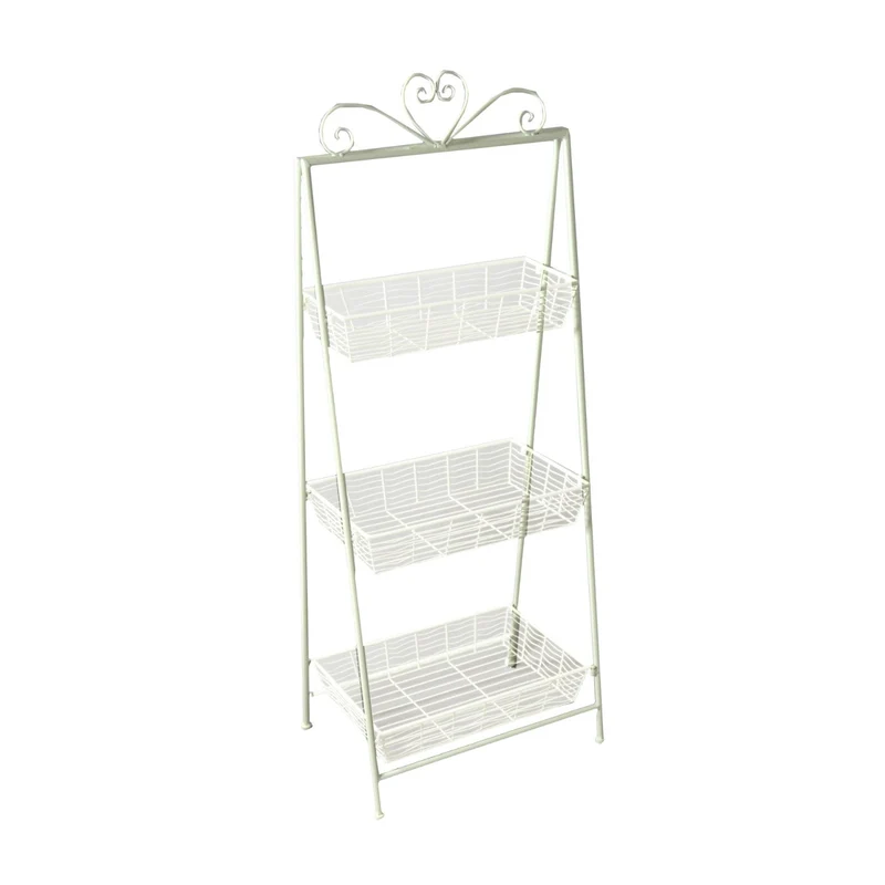 Scaffale per Piante in Ferro 3 Piani 50x36,5H126,5cm Piano