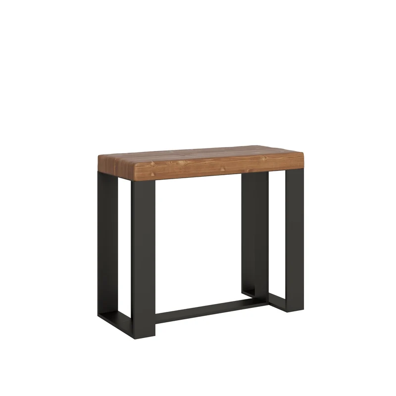 Consolle Allungabile 90-290x40x77 cm in Nobilitato Marrone
