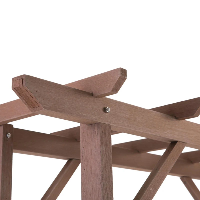 Pergolato Portapiante da Giardino per Piante Rampicanti in MDF Marrone 150x50x200 cm