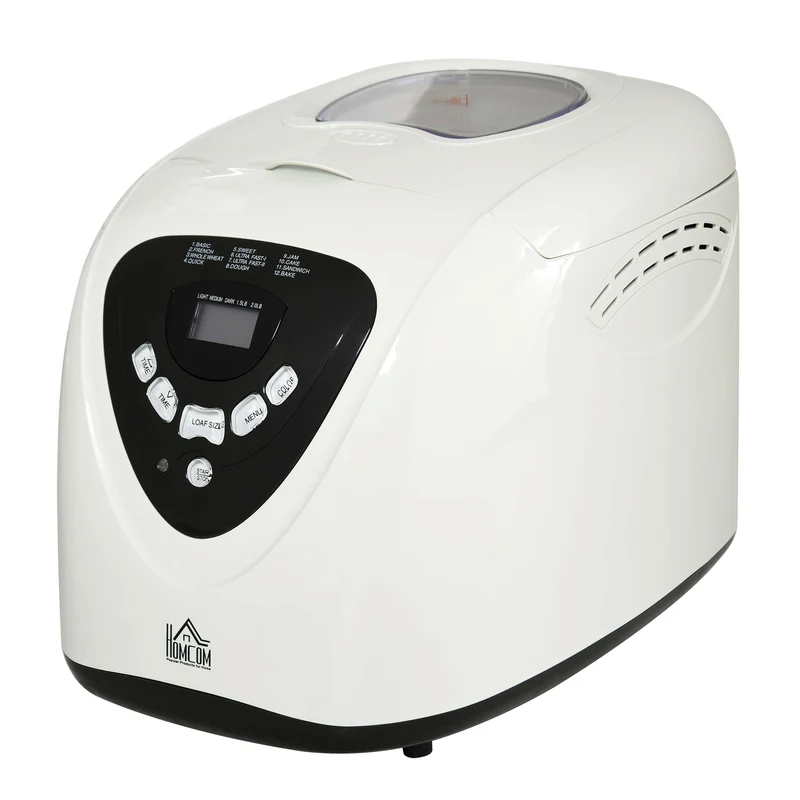 Macchina per il Pane 12 Programmi 600W Bianca