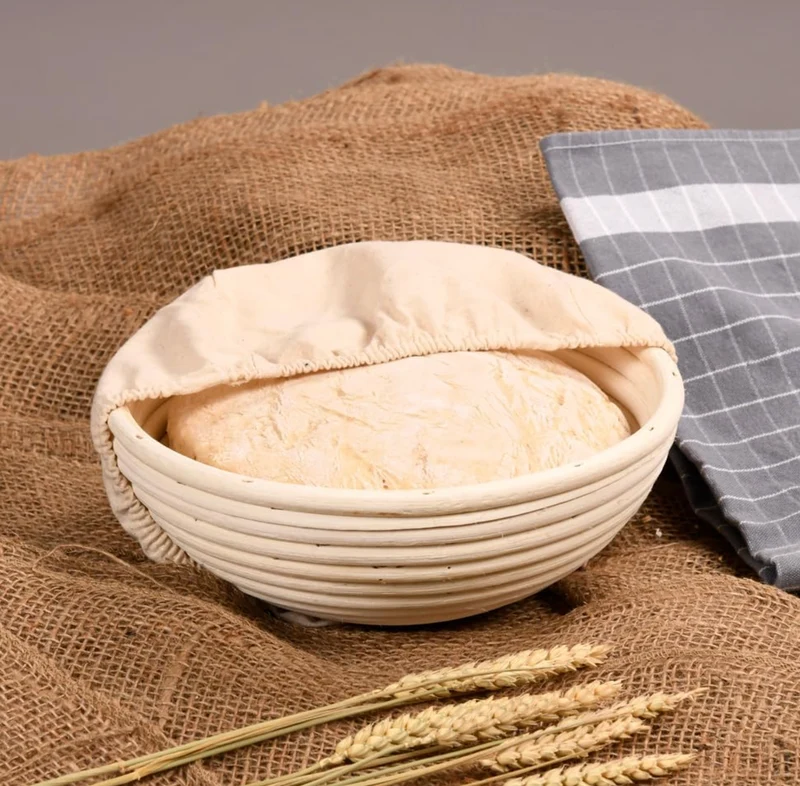 Cestino Lievitazione Rattan Rotondo/Ovale con Fodera