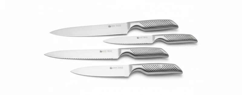 Set de couteaux avec manche inox antidérapant